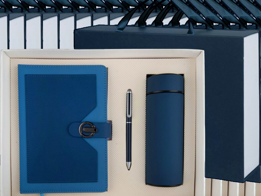 Azure Kit — Diary, Pen & Bottle — corporate gift