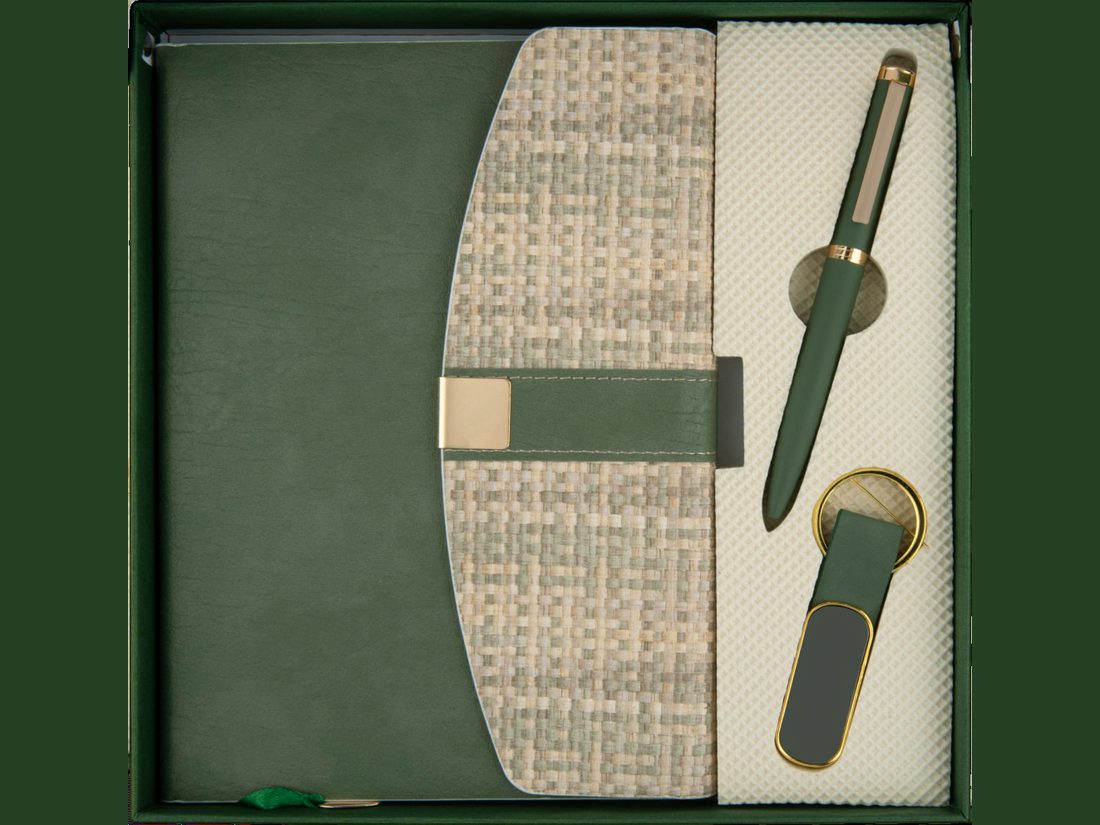 Forest Trio — Diary, Pen & Keyring — corporate gift